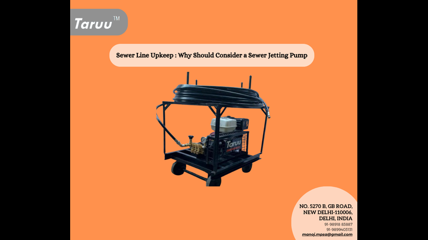 Sewer Line Maintenance: Why You Should Consider a Sewer Jetting Pump by Taruu